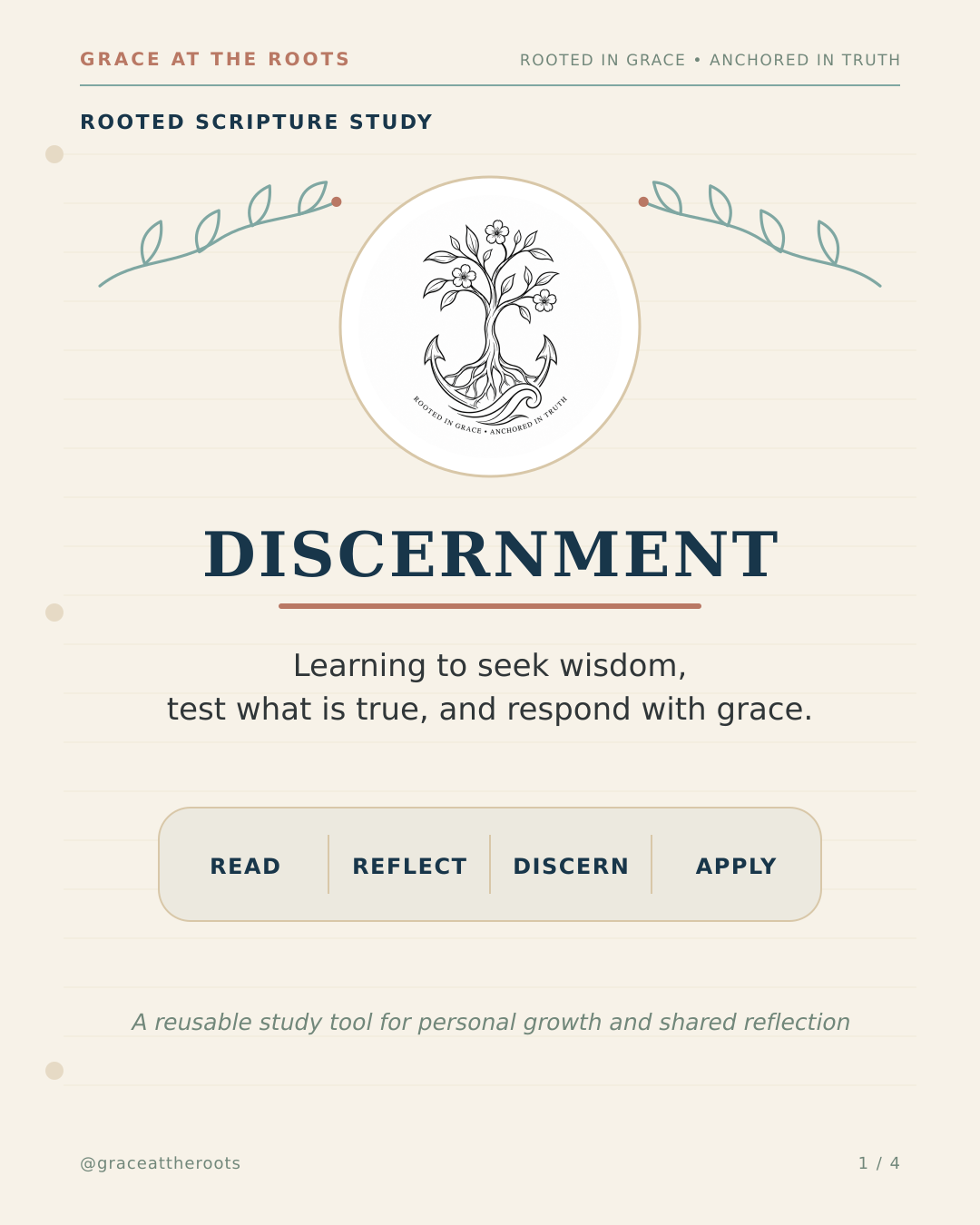 Rooted Scripture Study cover about discernment